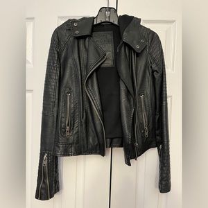 Garage faux leather motorcycle jacket